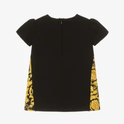 Versace Dresses*Baby Girls Black Barocco Print Milano Dress