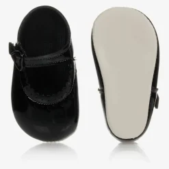 Early Days Pre Walkers|Pre Walkers*Baby Girls Black Patent Pre-Walker Shoes