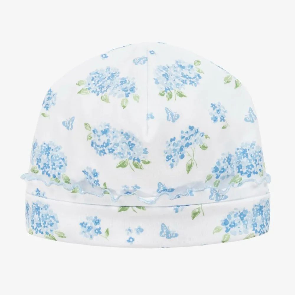 Kissy Kissy Hats|Hats*Baby Girls Blue Cotton Heavenly Hydrangeas Hat
