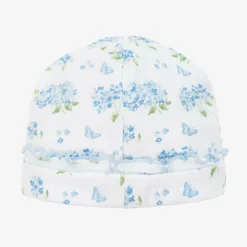 Kissy Kissy Hats|Hats*Baby Girls Blue Cotton Heavenly Hydrangeas Hat