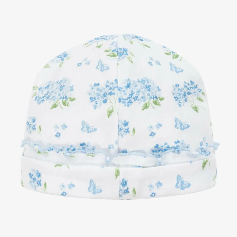 Kissy Kissy Hats|Hats*Baby Girls Blue Cotton Heavenly Hydrangeas Hat