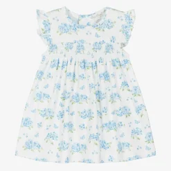 Kissy Kissy Dresses*Baby Girls Blue Cotton Heavenly Hydrangeas Dress