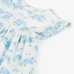 Kissy Kissy Dresses*Baby Girls Blue Cotton Heavenly Hydrangeas Dress