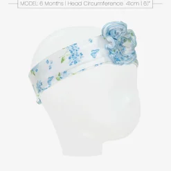 Kissy Kissy Hair Accessories|Hair Accessories*Baby Girls Blue Cotton Heavenly Hydrangeas Bib
