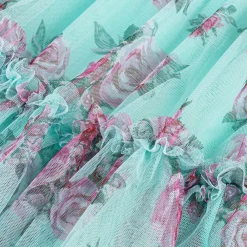 Angels Face Dresses*Baby Girls Blue Floral Dress Aqua