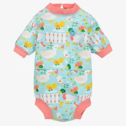 Splash About Swimwear*Baby Girls Blue Happy Nappy Wet Suit (UPF 50+)
