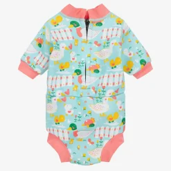 Splash About Swimwear*Baby Girls Blue Happy Nappy Wet Suit (UPF 50+)