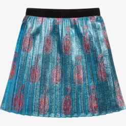 Gucci Skirts*Baby Girls Blue Metallic Skirt