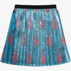 Gucci Skirts*Baby Girls Blue Metallic Skirt