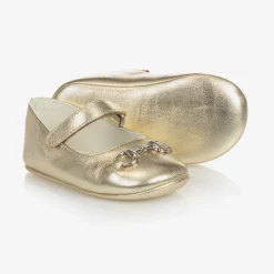 Gucci Pumps & Ballerinas*Baby Girls Gold Leather Shoes