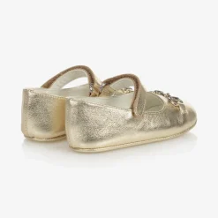 Gucci Pumps & Ballerinas*Baby Girls Gold Leather Shoes