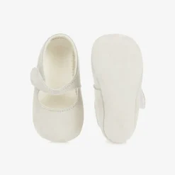 Paz Rodríguez Gifts*Baby Girls Grey Suede Pre-Walker Shoes
