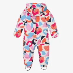 Joyday Snowwear|Snowwear*Baby Girls Ivory & Pink Puffer Snowsuit