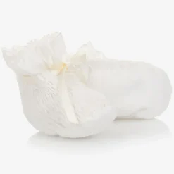 Sarah Louise Booties|Booties*Baby Girls Ivory Booties