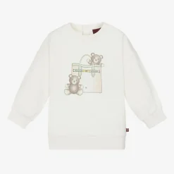AIGNER Tops*Baby Girls Ivory Cotton Sweatshirt