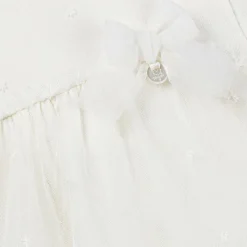 Mayoral Newborn Dresses*Baby Girls Ivory Embroidered Tulle Dress