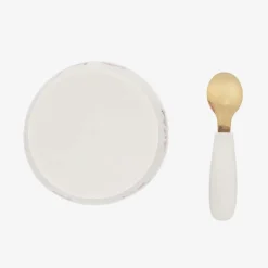 Elodie Lunch Accessories*Baby Girls Ivory Floral Feeding Bowl & Spoon Set