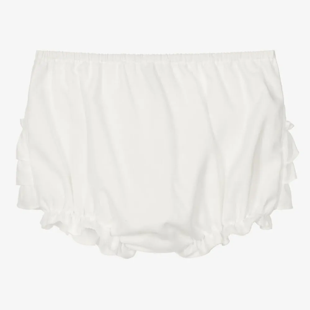 Sarah Louise Underwear|Underwear*Baby Girls Ivory Frilly Pants