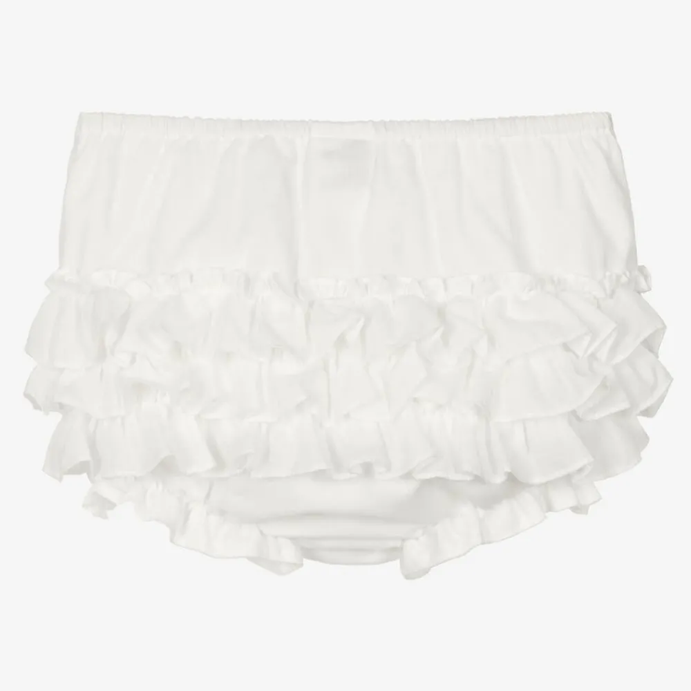 Sarah Louise Underwear|Underwear*Baby Girls Ivory Frilly Pants