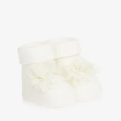 Mayoral Newborn Hair Accessories*Baby Girls Ivory Headband & Booties Set