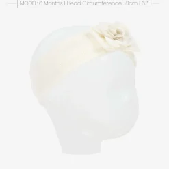 Mayoral Newborn Hair Accessories*Baby Girls Ivory Knitted Flower Headband