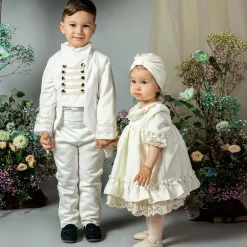 Andreeatex Dresses*Baby Girls Ivory Lace Dress Set