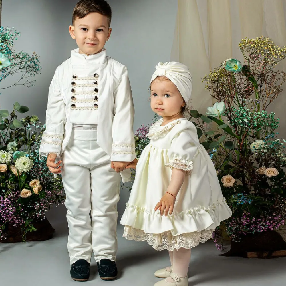 Andreeatex Dresses*Baby Girls Ivory Lace Dress Set