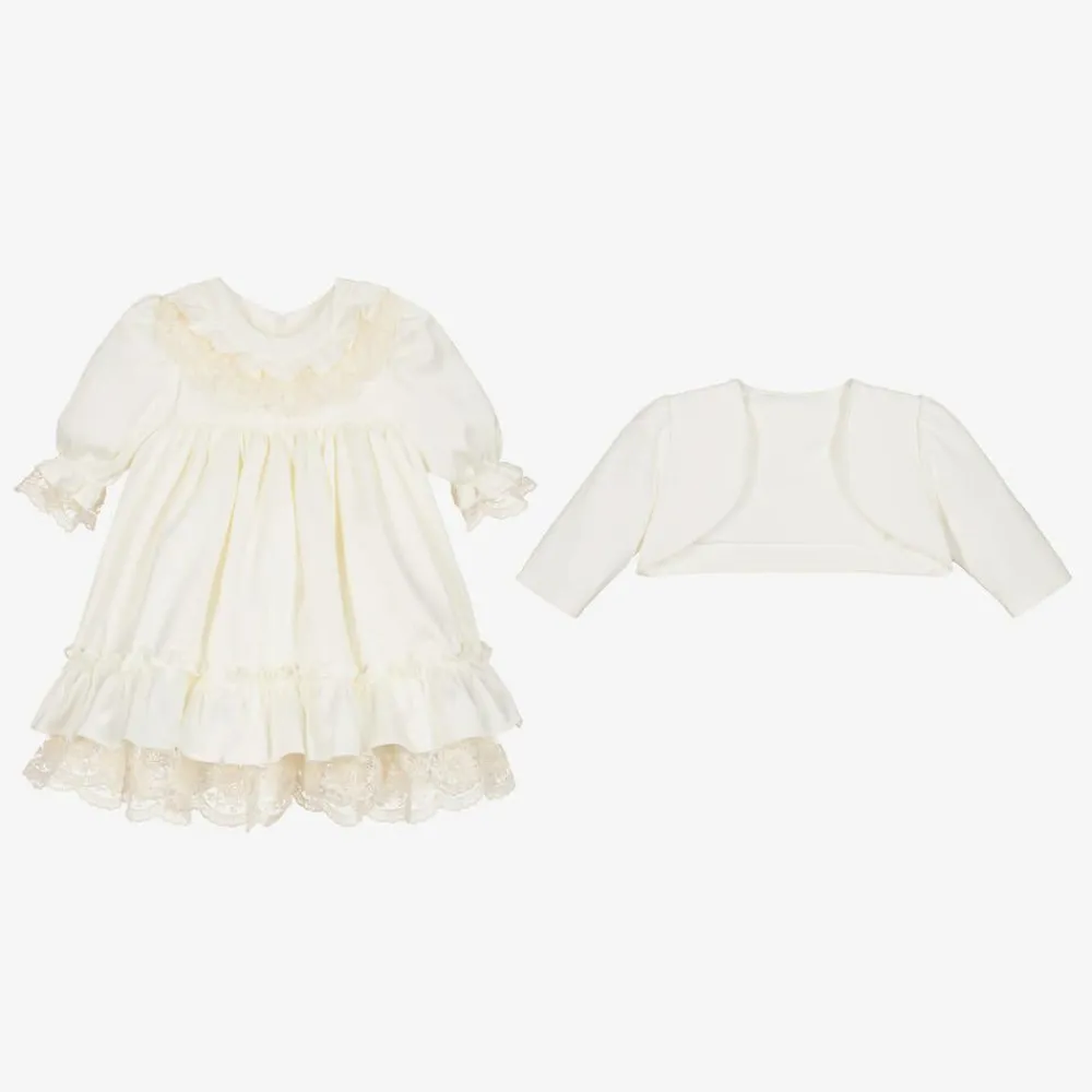 Andreeatex Dresses*Baby Girls Ivory Lace Dress Set
