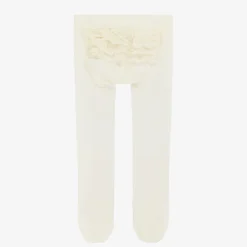Carlomagno Tights|Tights*Baby Girls Ivory Lace Frill Tights