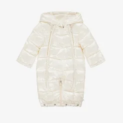 Mayoral Newborn Snowwear|Coats & Jackets*Baby Girls Ivory Padded Snowsuit
