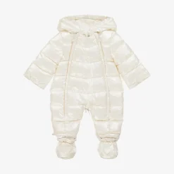 Mayoral Newborn Snowwear|Coats & Jackets*Baby Girls Ivory Padded Snowsuit