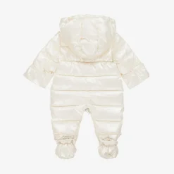 Mayoral Newborn Snowwear|Coats & Jackets*Baby Girls Ivory Padded Snowsuit