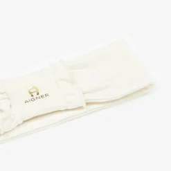 AIGNER Hair Accessories|Hair Accessories*Baby Girls Ivory Pima Cotton Bow Headband