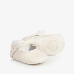 Mayoral Newborn Pre Walkers|Pre Walkers*Baby Girls Ivory Pre-Walker Shoes