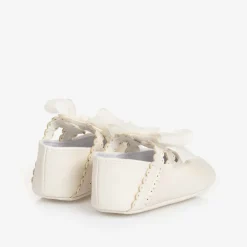Mayoral Newborn Pre Walkers|Pre Walkers*Baby Girls Ivory Pre-Walker Shoes
