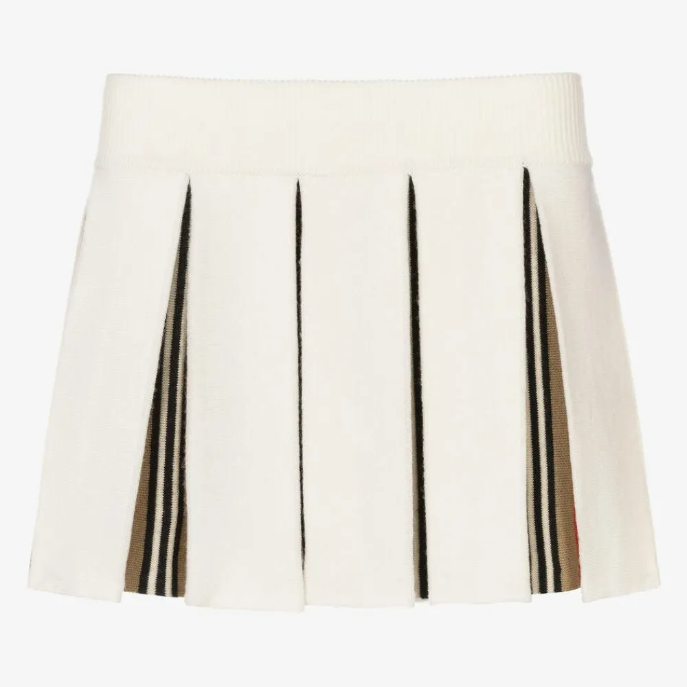 Burberry Skirts*Baby Girls Ivory Wool Knit Skirt