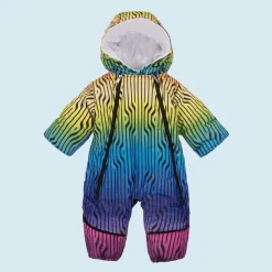 Pilguni Snowwear*Baby Girls Multicoloured Stripe 2-in-1 Snowsuit