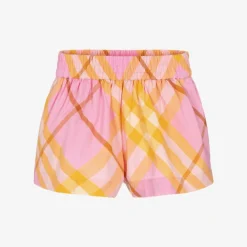 Burberry Shorts*Baby Girls Pink & Yellow Check Shorts