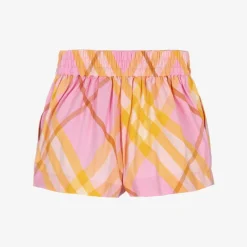 Burberry Shorts*Baby Girls Pink & Yellow Check Shorts