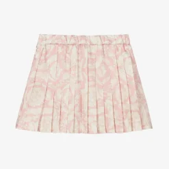 Versace Skirts*Baby Girls Pink Barocco Pleated Skirt