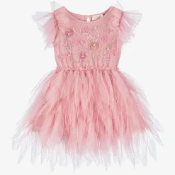 Tutu du Monde Dresses*Baby Girls Pink Beaded Tulle Dress