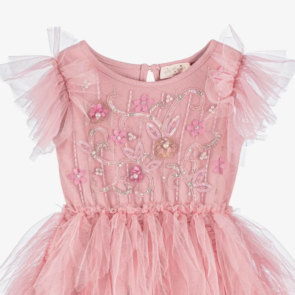 Tutu du Monde Dresses*Baby Girls Pink Beaded Tulle Dress