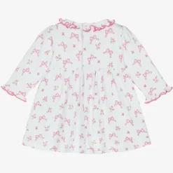 Kissy Kissy Dresses*Baby Girls Pink Blooming Bows Pima Cotton Dress