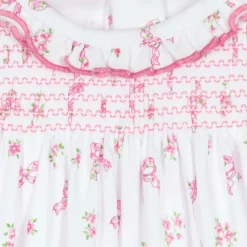 Kissy Kissy Dresses*Baby Girls Pink Blooming Bows Pima Cotton Dress