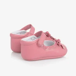 Mayoral Newborn Pre Walkers|Pre Walkers*Baby Girls Pink Bow Pre-Walker Shoes