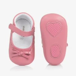 Mayoral Newborn Pre Walkers|Pre Walkers*Baby Girls Pink Bow Pre-Walker Shoes