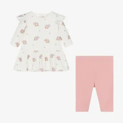 Kissy Love Dresses*Baby Girls Pink Cotton Abloom Dress Set