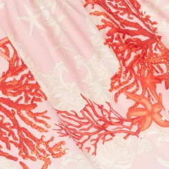 Versace Dresses*Baby Girls Pink Cotton Barocco Sea Dress