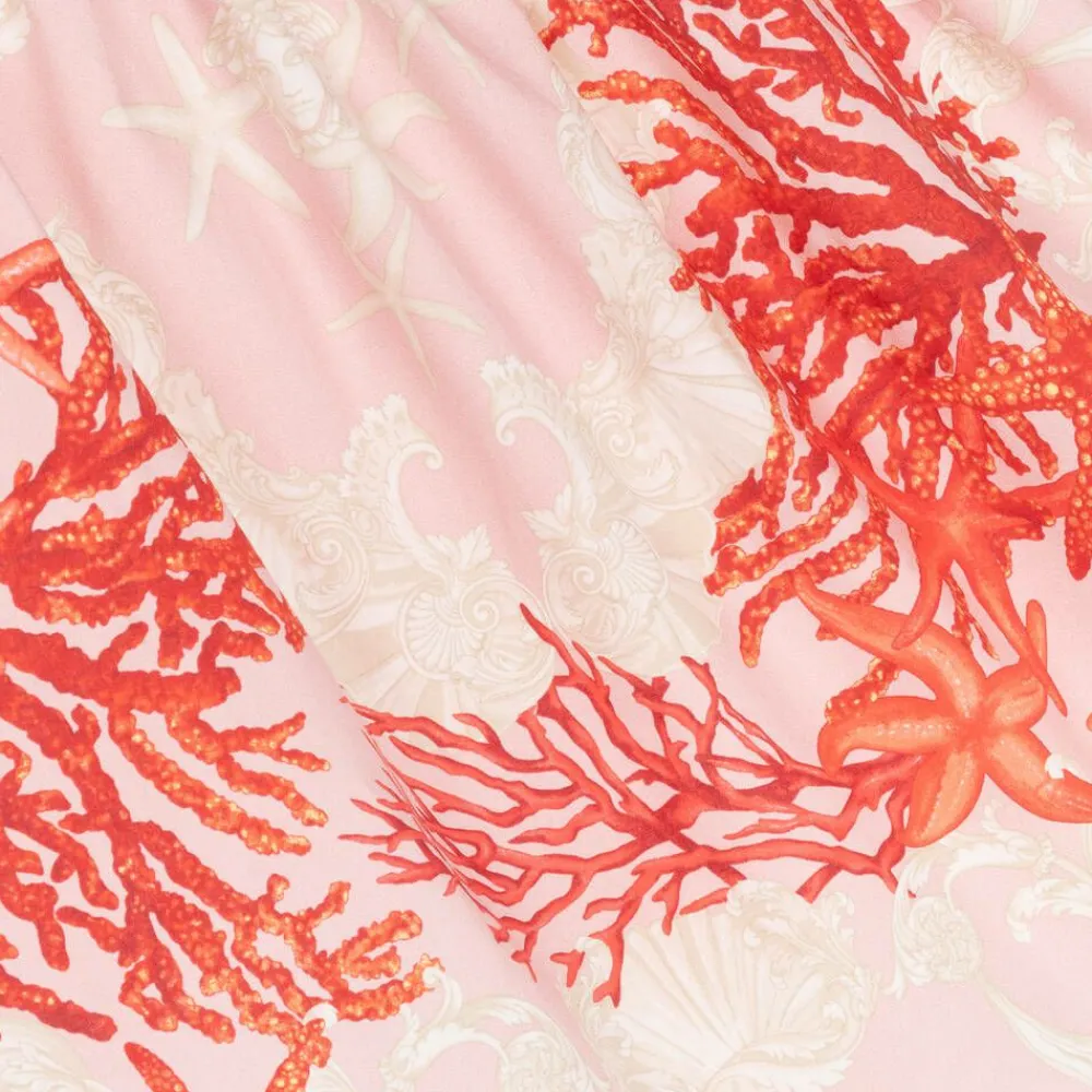 Versace Dresses*Baby Girls Pink Cotton Barocco Sea Dress