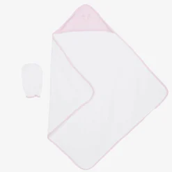 Kissy Kissy Gifts|Towels & Robes*Baby Girls Pink Cotton Beary Best Friends Towel Set